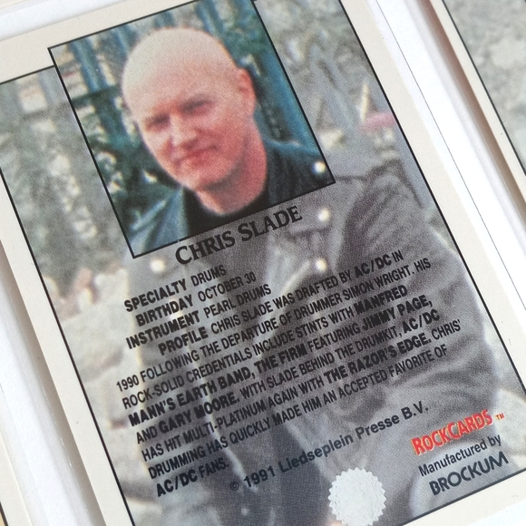 1991 Vintage Set of 6 AC/DC Rock Cards Trading Cards - Picture 5 of 17